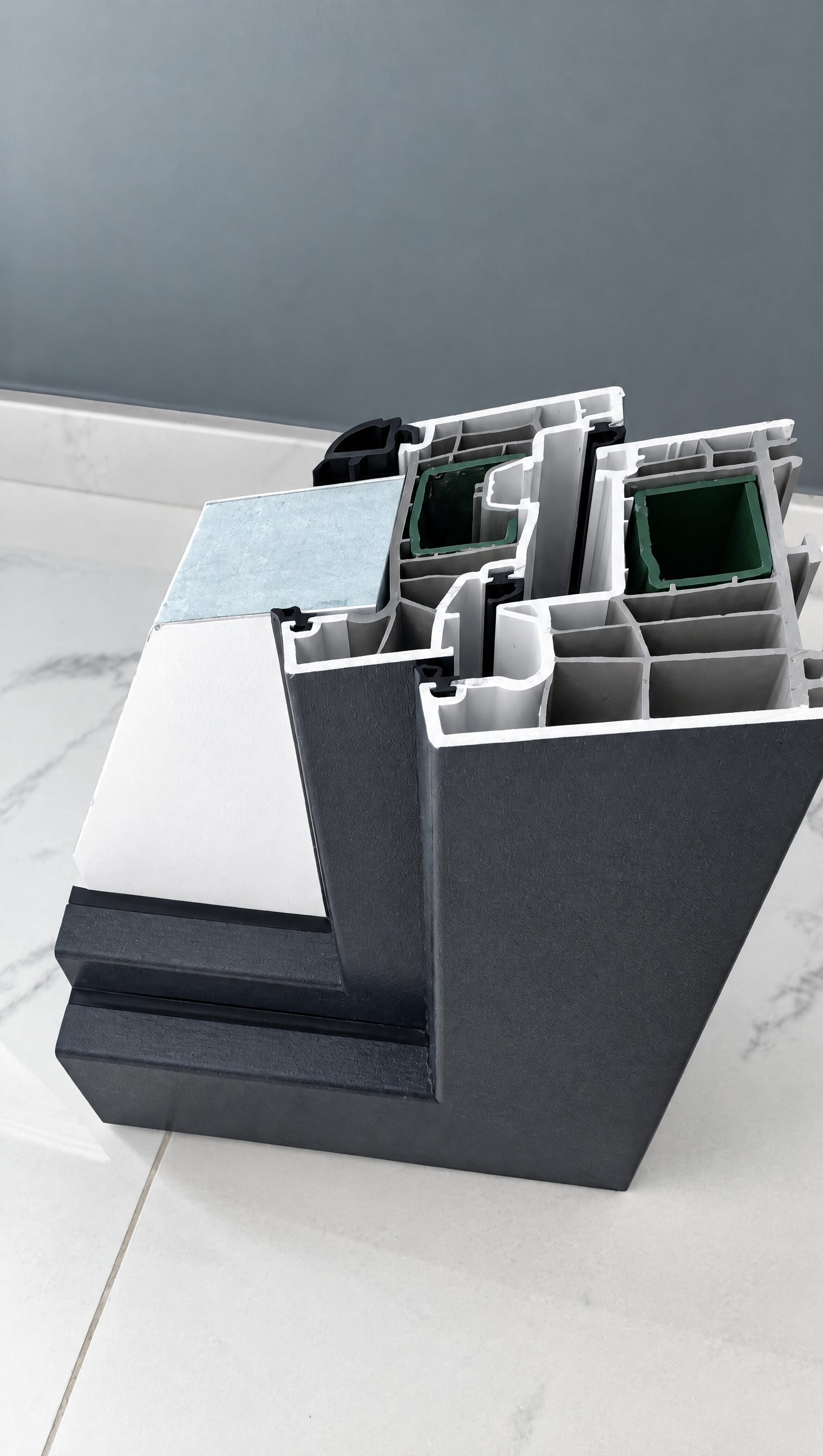 Profil aluminium utilisé pour nos fenêtres, détail 8
