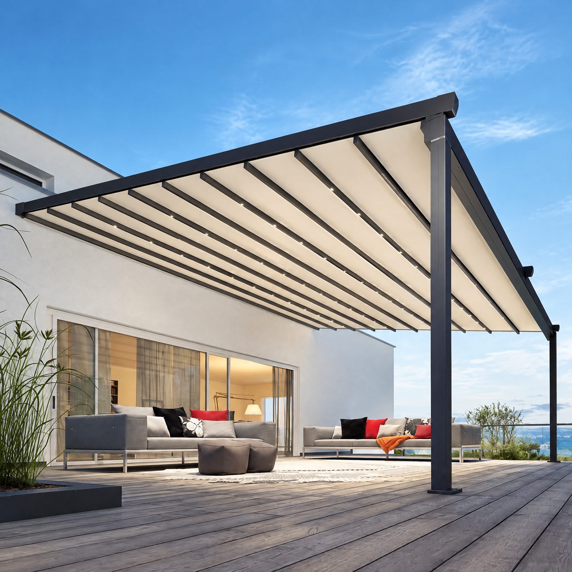 Pergola bioclimatique en aluminium, réalisation 2