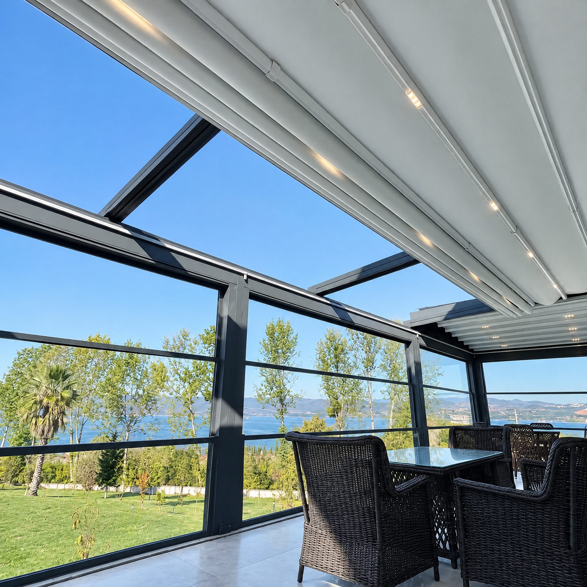 Pergola bioclimatique en aluminium, réalisation 5