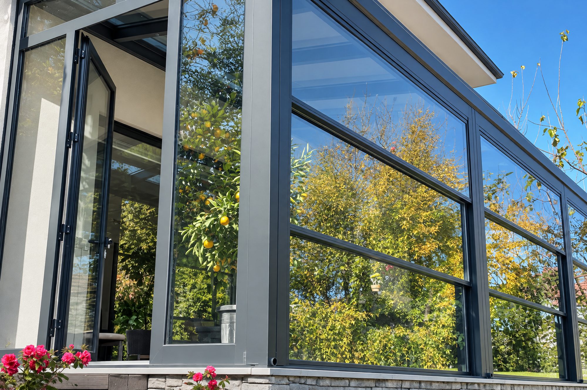 Pergola bioclimatique en aluminium, réalisation 7
